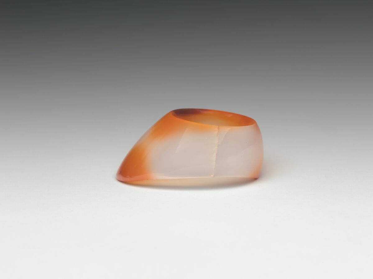 Archer's thumb ring, Carnelian, China