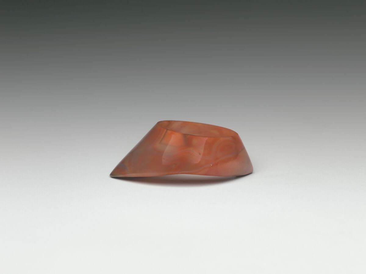 Archer's thumb ring, Carnelian, China