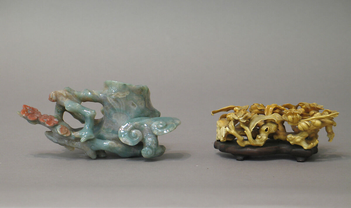 Carving, Bluish agate, China