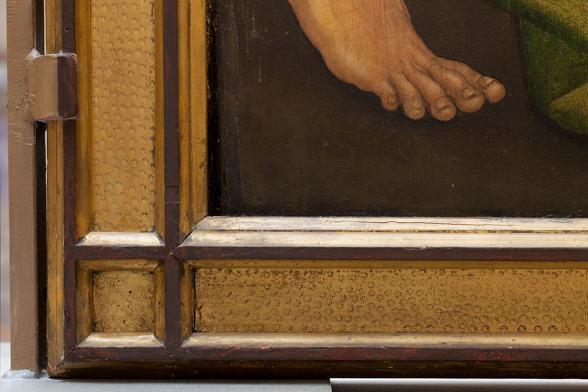 The Dormition of the Virgin; (reverse) Christ Carrying the Cross, Hans Schäufelein (German, Nuremberg ca. 1480–ca. 1540 Nördlingen), Oil and gold on fir