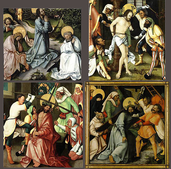 The Dormition of the Virgin; (reverse) Christ Carrying the Cross, Hans Schäufelein (German, Nuremberg ca. 1480–ca. 1540 Nördlingen), Oil and gold on fir