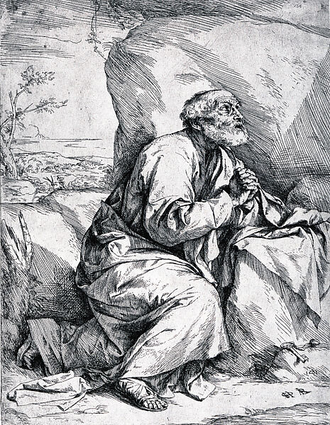 The Tears of Saint Peter, Jusepe de Ribera (called Lo Spagnoletto) (Spanish, Játiva 1591–1652 Naples), Oil on canvas