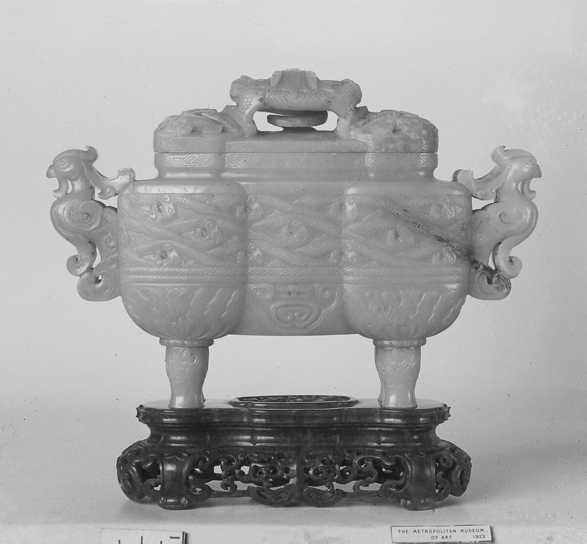 Incense Burner on Stand, Jade (nephrite), China 