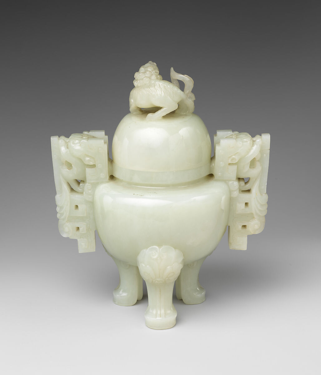 Tripod Bowl with Cover, Jade, China