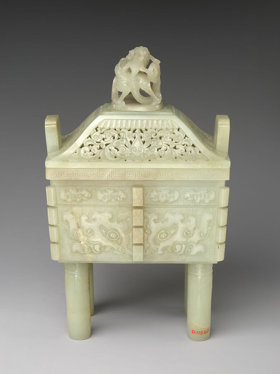 Incense burner, Nephrite, China