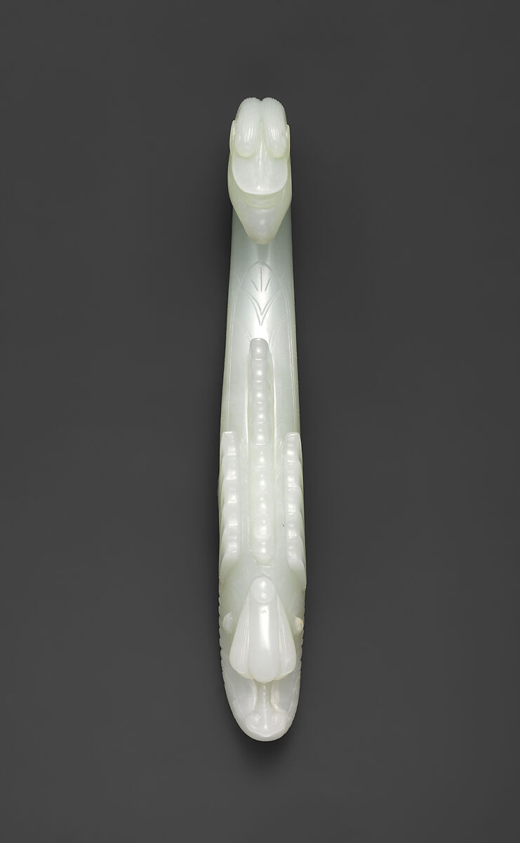 Garment hook in the shape of a phoenix, Jade (nephrite), China