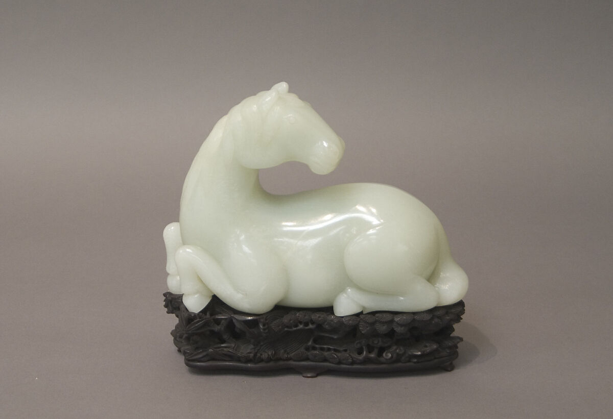 Reclining Horse, Jade (nephrite), China 