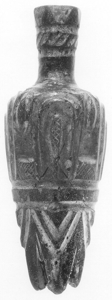 Flask, Glass; cut and incised