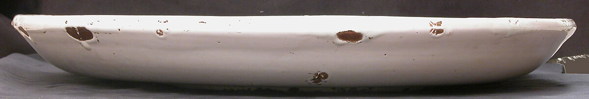 Plate, Stonepaste; painted under transparent glaze