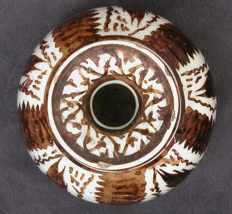 Vase, Stonepaste; luster-painted on opaque white glaze under transparent colorless glaze