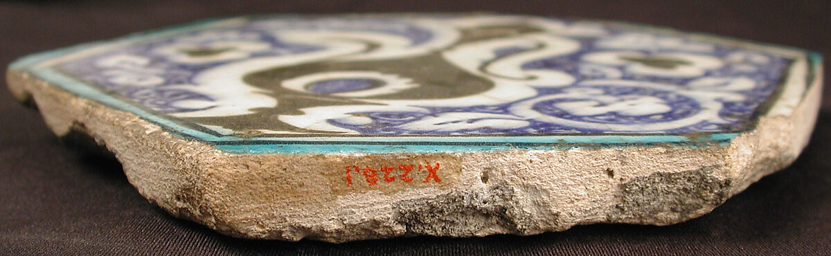 Hexagonal Tile, Composite body; underglaze painted