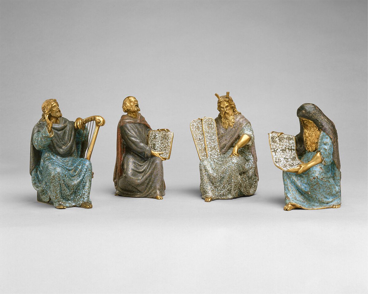 Old Testament figures, Cloisonné, China 