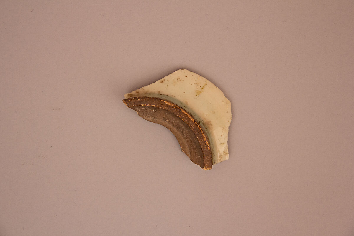 Fragment of an Open Vessel, Composite body; underglaze painted