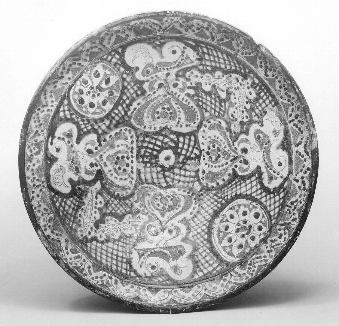 Bowl, Earthenware; painted and glazed