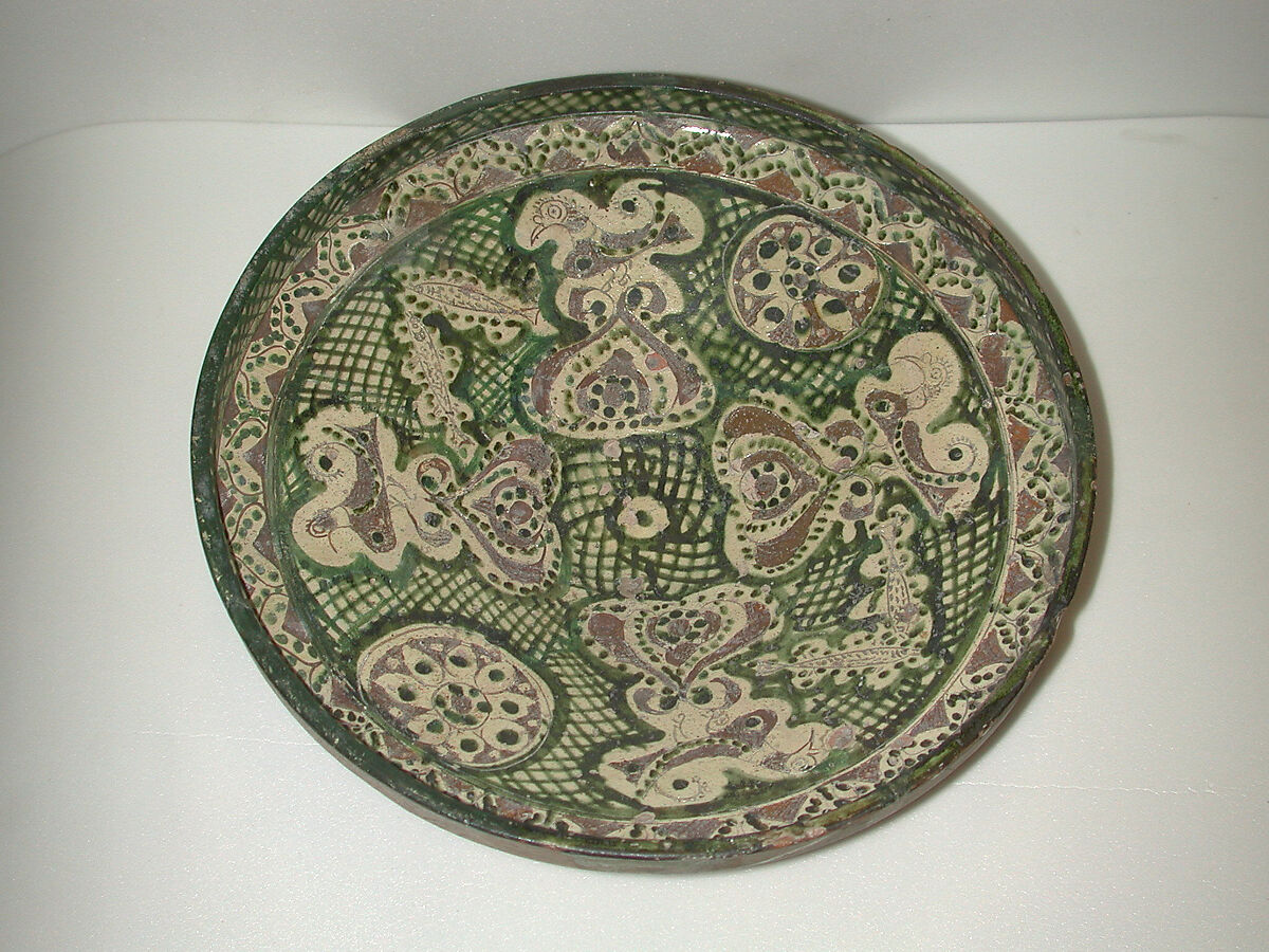 Bowl, Earthenware; painted and glazed