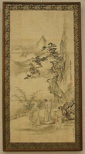 Sketch for a Painting of Mi Fu Inscribing a Poem on a Rock