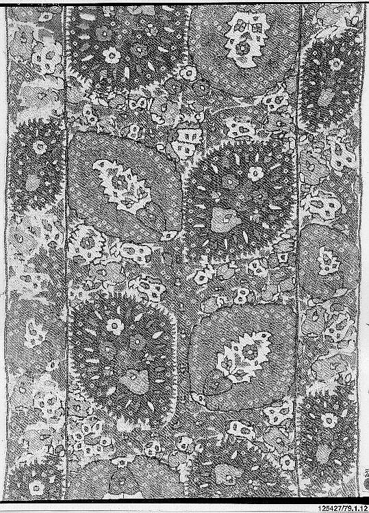 Textile Fragment, Cotton (?), silk (?); plain weave, embroidered 