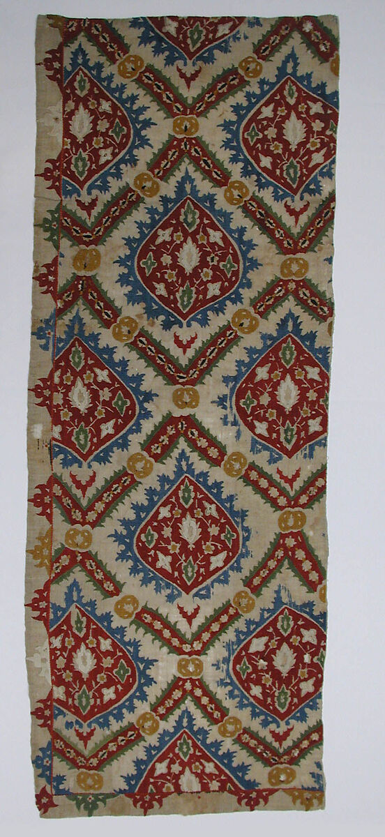 Textile Fragment, Linen, silk; plain weave, embroidered 