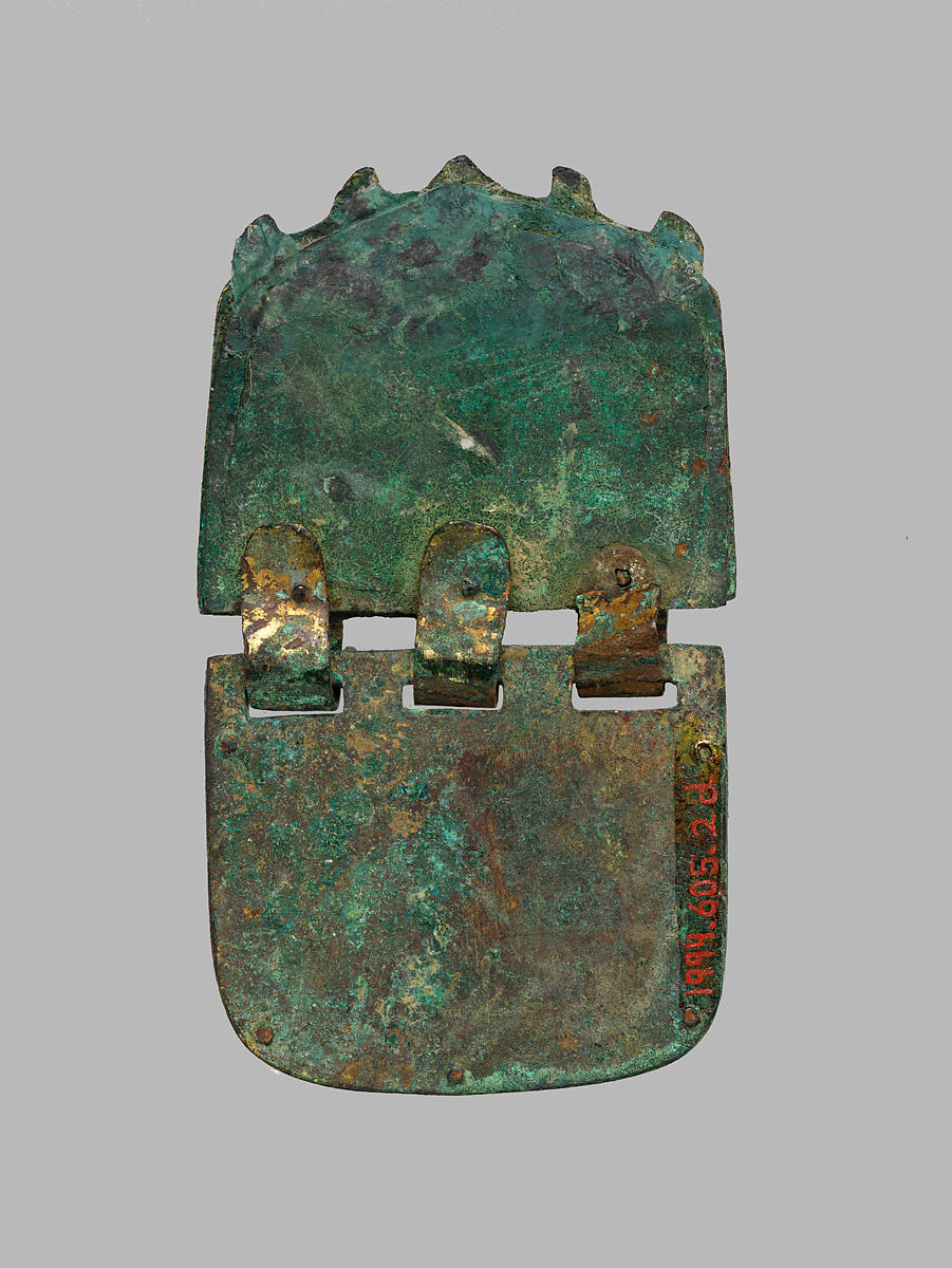 Set of Ten Belt Plaques, Gilt bronze, China