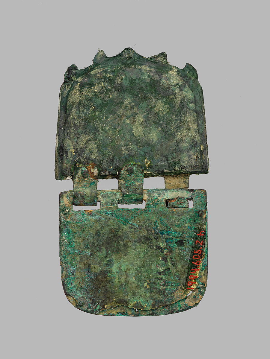Set of Ten Belt Plaques, Gilt bronze, China