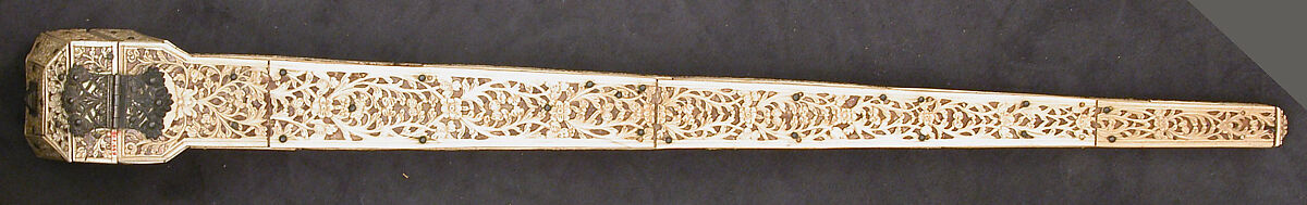 Case for Two Pipes, Carved ivory; mounted over wood frame; brass mounts