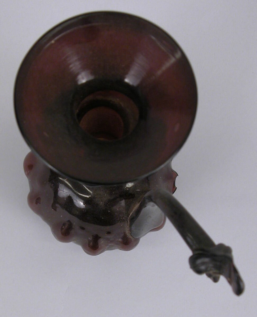 Ewer, Glass; mold blown with applied decoration