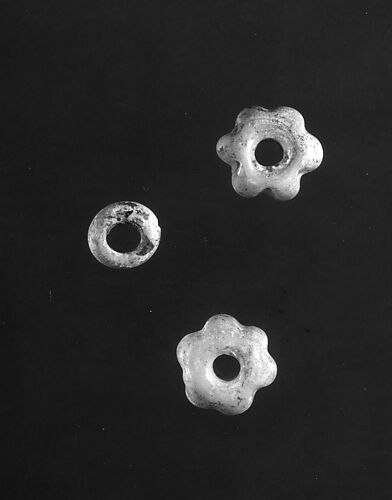 Three Small Beads, Cog-Wheel-Shaped