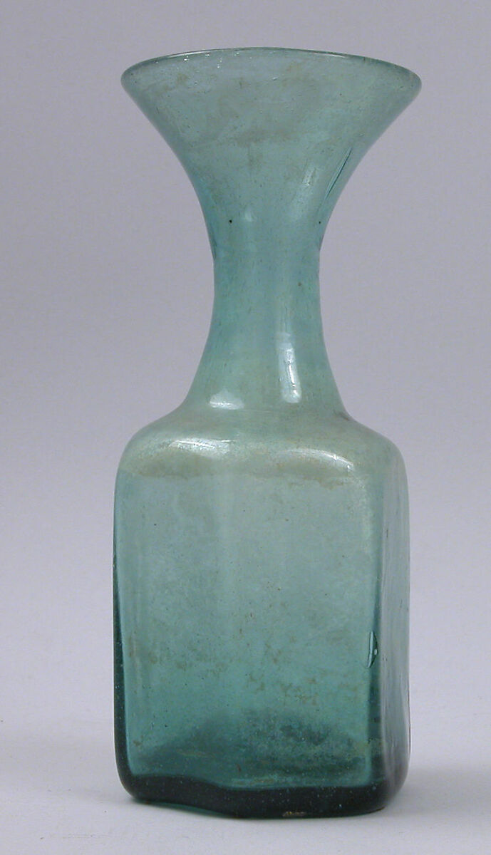 Bottle, Glass; mold blown 