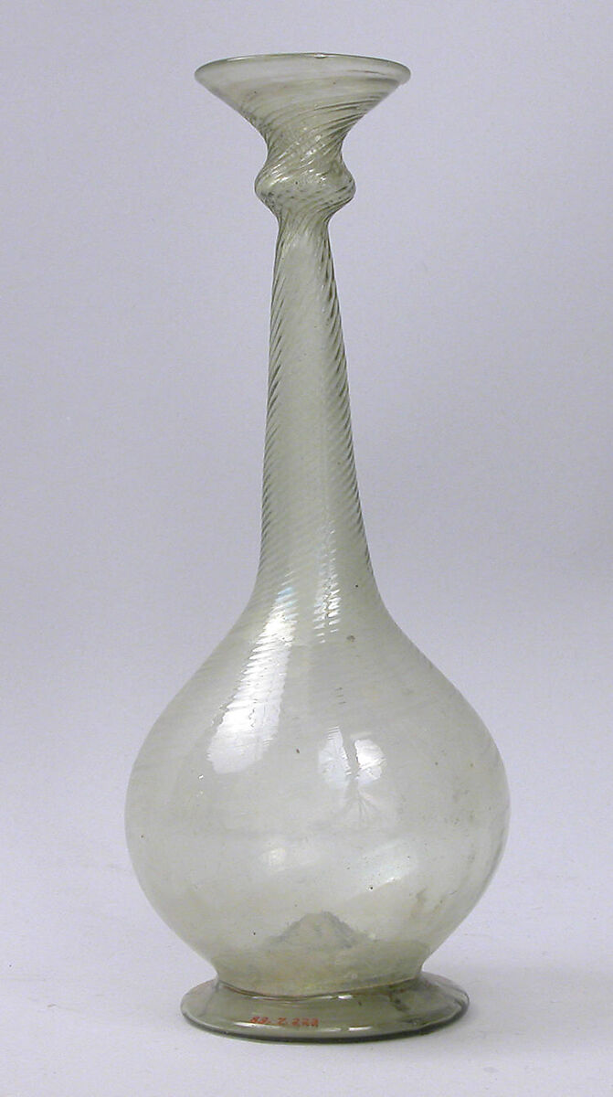 Bottle, Glass; dip-molded