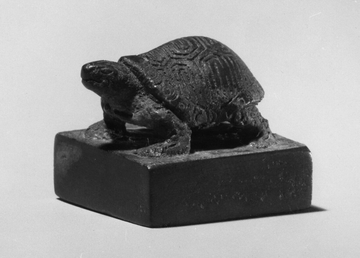 Seal with Knob in the Shape of a Turtle, Bronze, China 