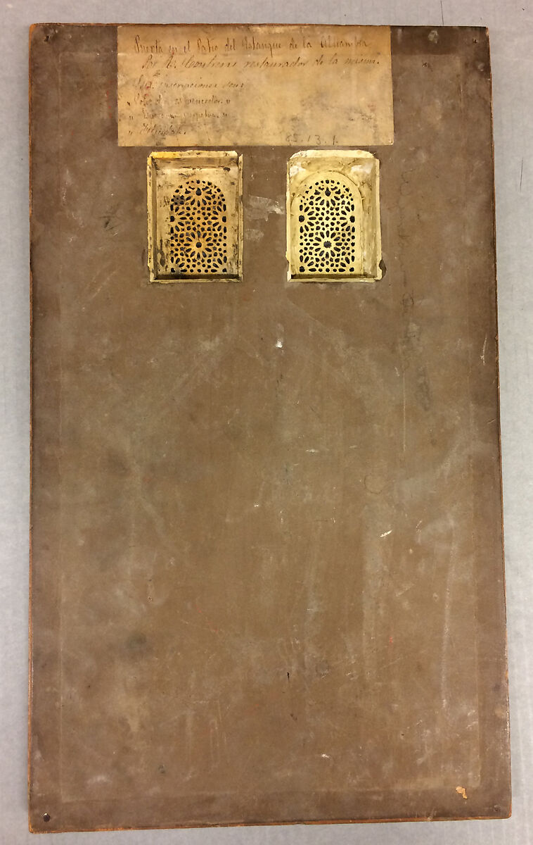 Architectural Model Based on the Alhambra, Rafael Contreras (Spanish, 1826–1890), Plaster (original stucco, tiling and wood) colored.
