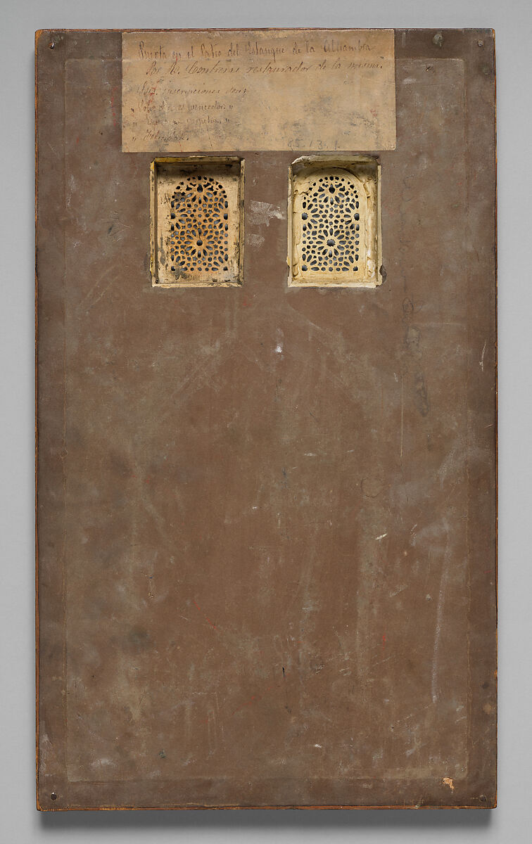 Architectural Model Based on the Alhambra, Rafael Contreras (Spanish, 1826–1890), Plaster (original stucco, tiling and wood) colored.