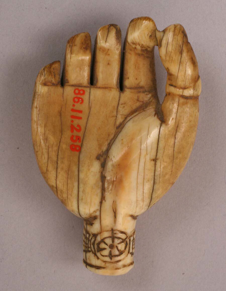 Carving, Ivory; incised and painted