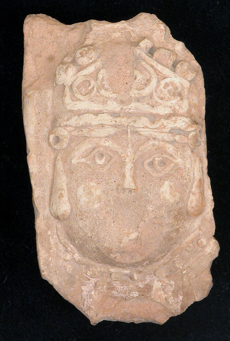 Fragment of a Jar, Earthenware; molded and unglazed 