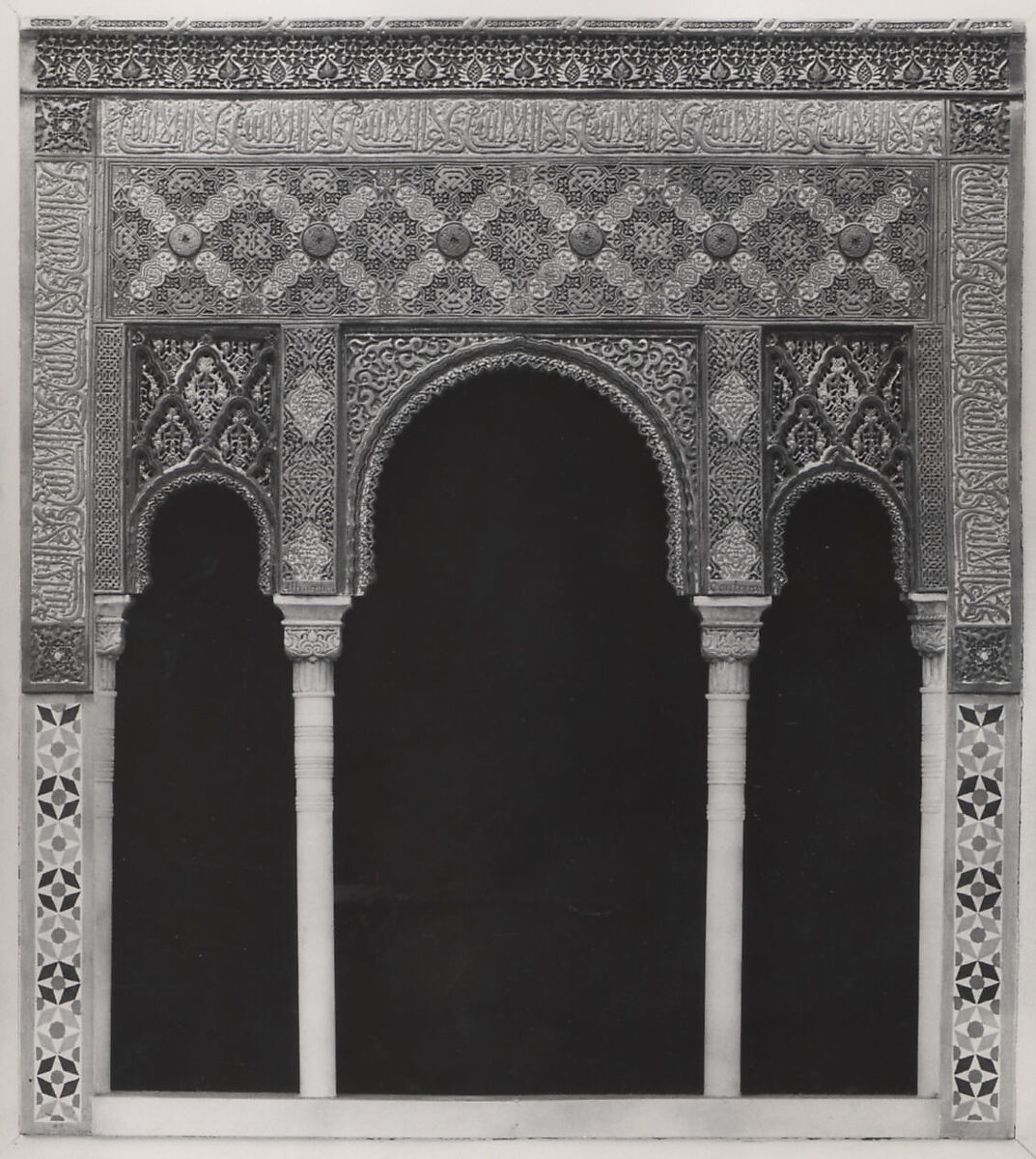 Architectural Model based on the Alhambra, Rafael Contreras (Spanish, 1826–1890), Plaster colored, alabaster, bisque
