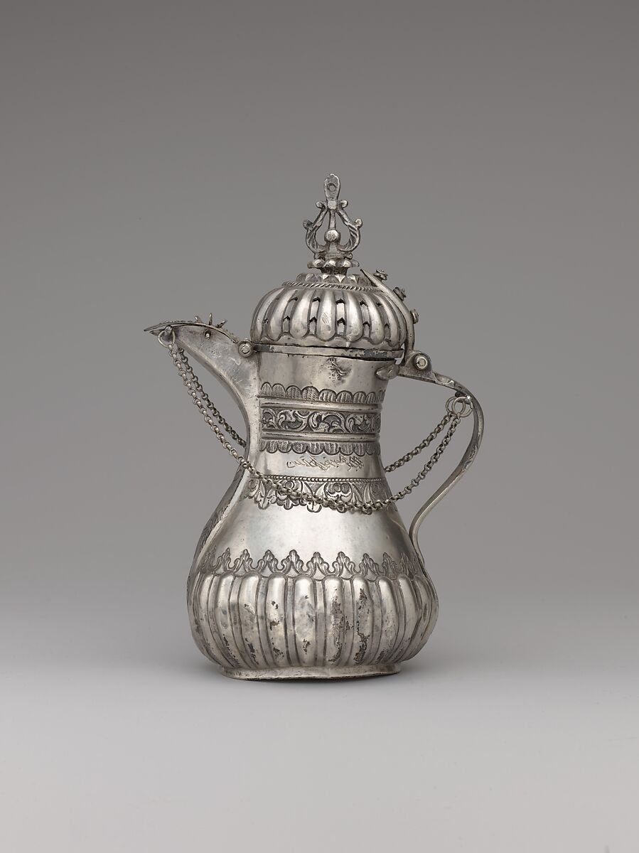 Coffee Pot, Silver, parcel-gilt 