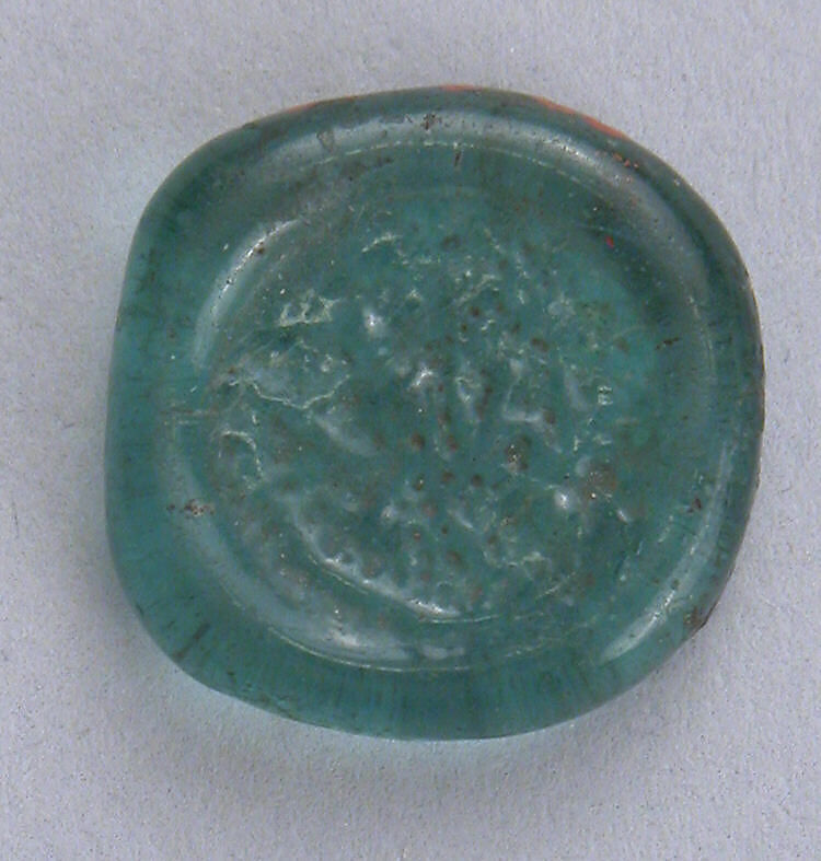 Coin Weight, Glass; stamped 