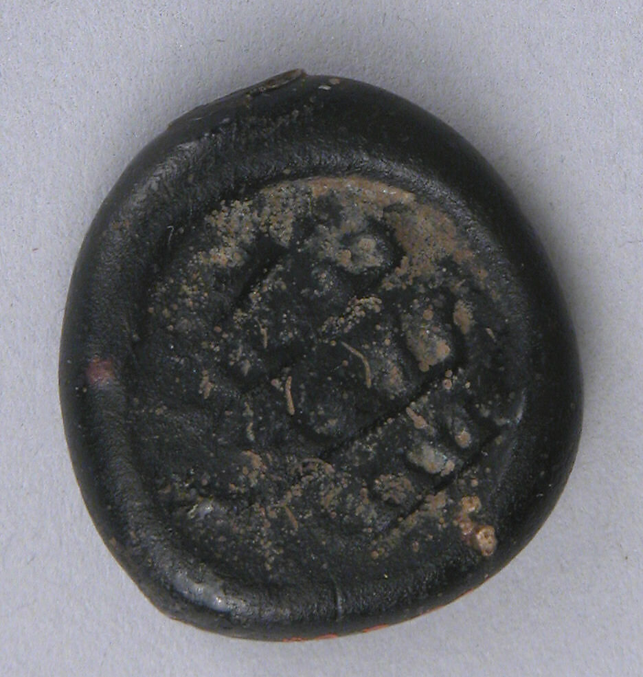 Coin Weight, Glass; stamped 