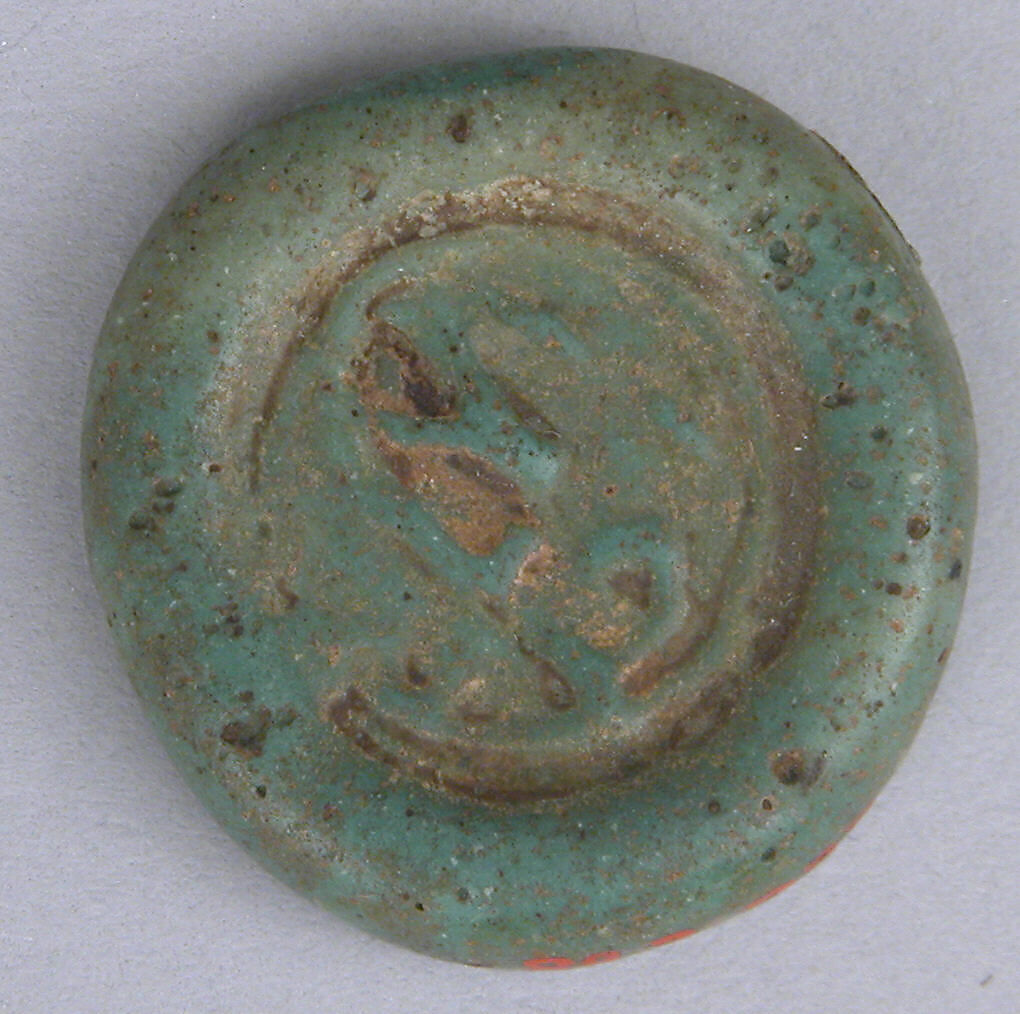 Coin Weight, Glass; stamped 