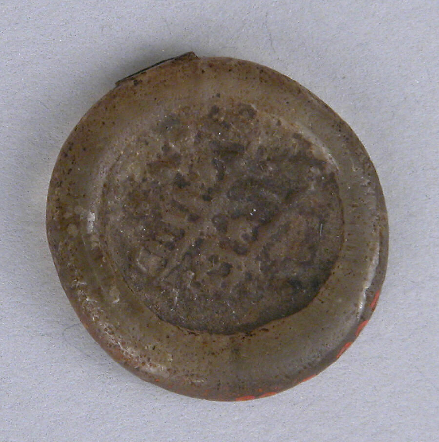 Coin Weight, Glass; stamped 