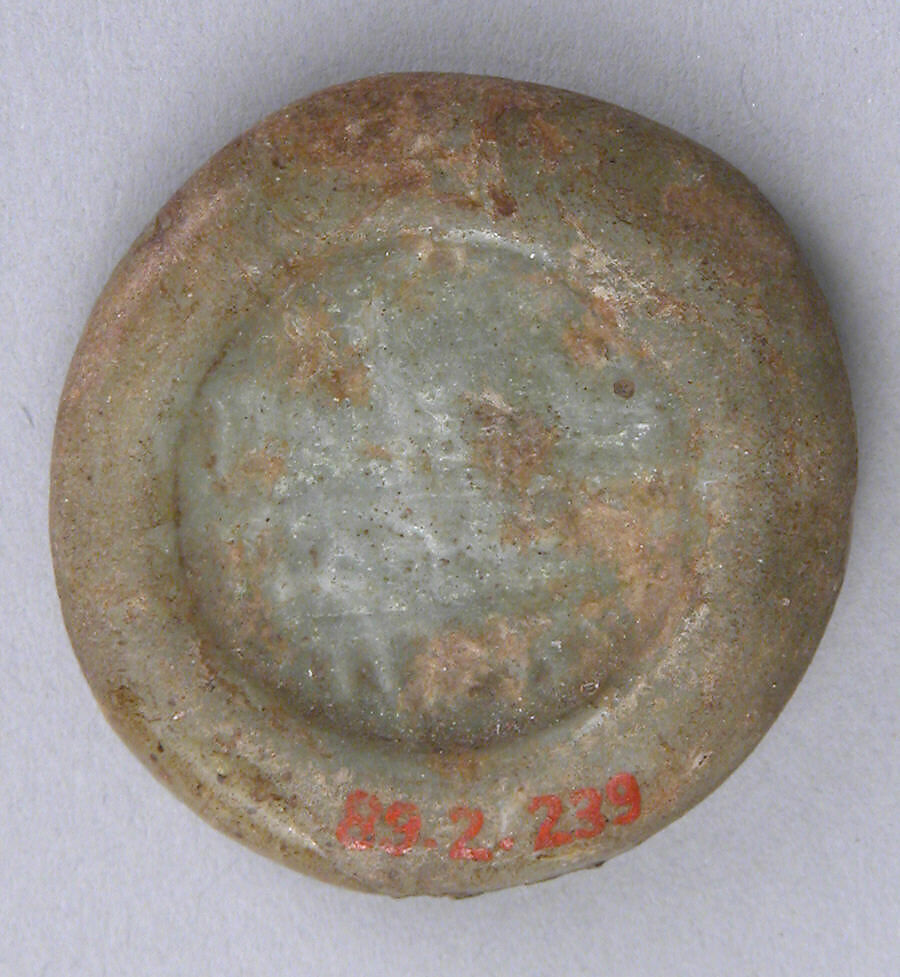 Coin Weight, Glass; stamped 