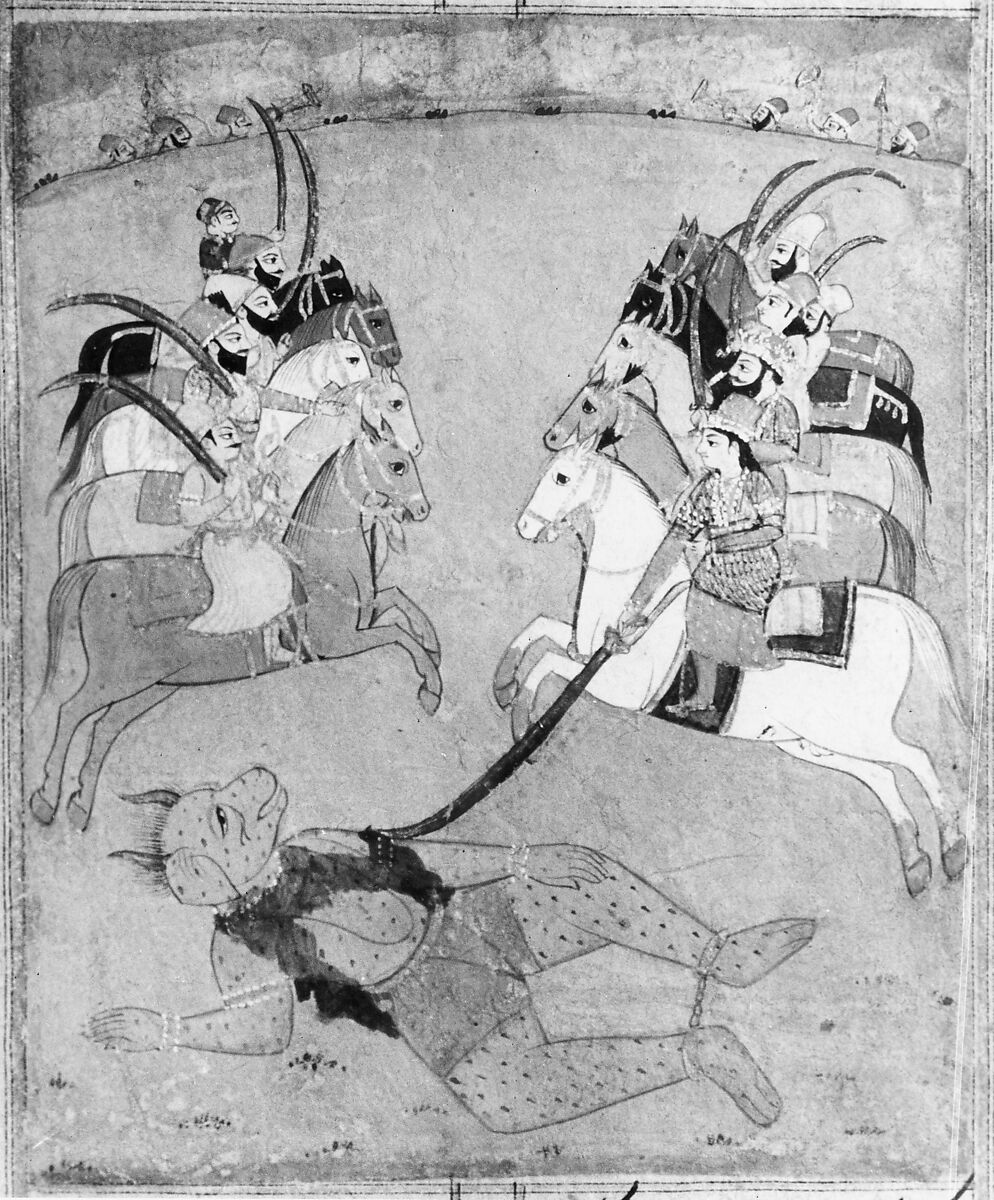 Iskandarnama (Book of Alexander), Nizami (present-day Azerbaijan, Ganja 1141–1209 Ganja), Ink, opaque watercolor, and gold on paper