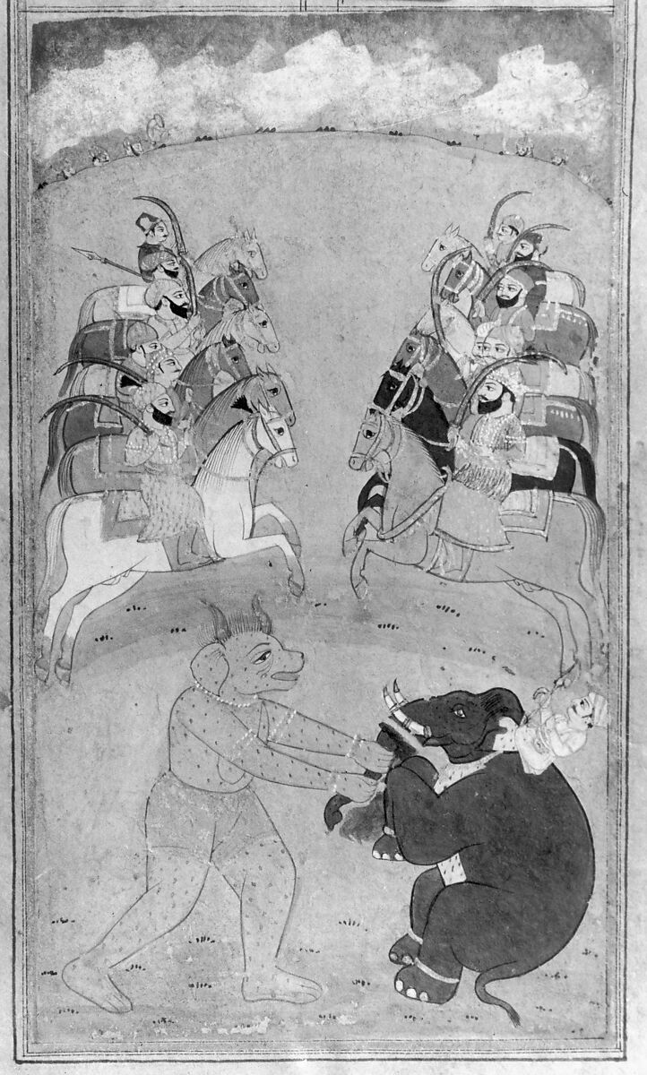 Iskandarnama (Book of Alexander), Nizami (present-day Azerbaijan, Ganja 1141–1209 Ganja), Ink, opaque watercolor, and gold on paper