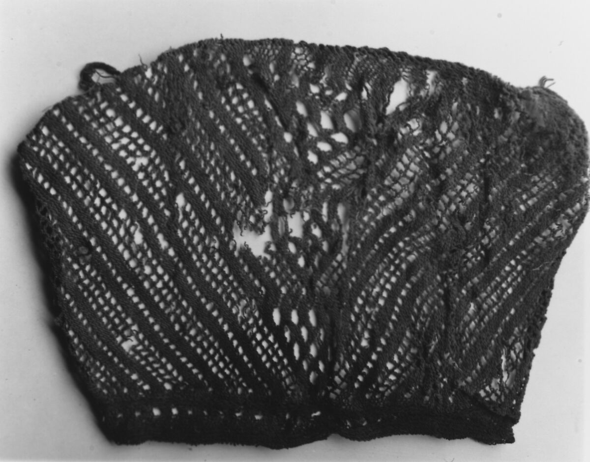 Cap, Wool; sprang technique