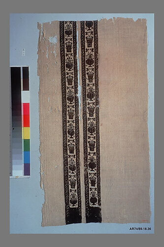 Fragment with Ornamental Bands of Vases with Leaves