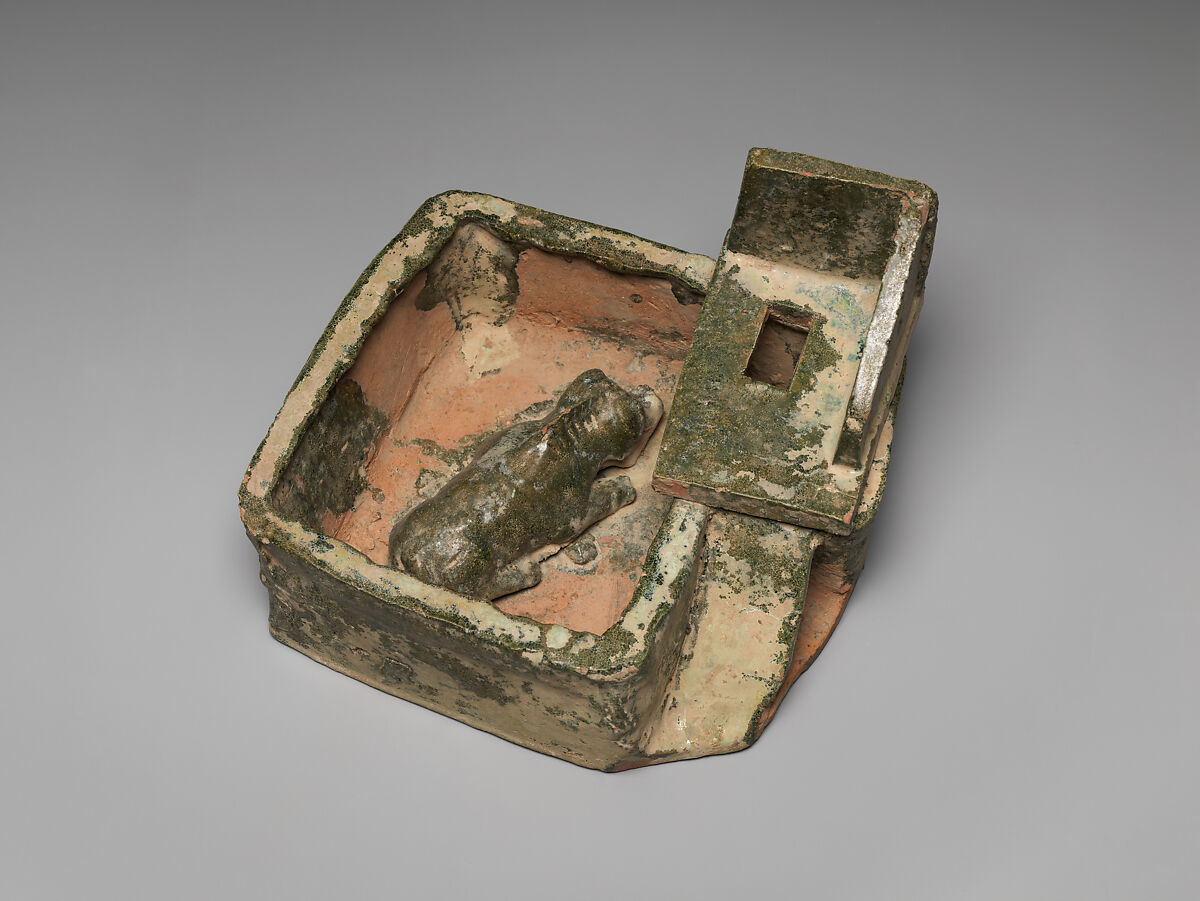 Pigsty, Earthenware with green lead glaze, China 