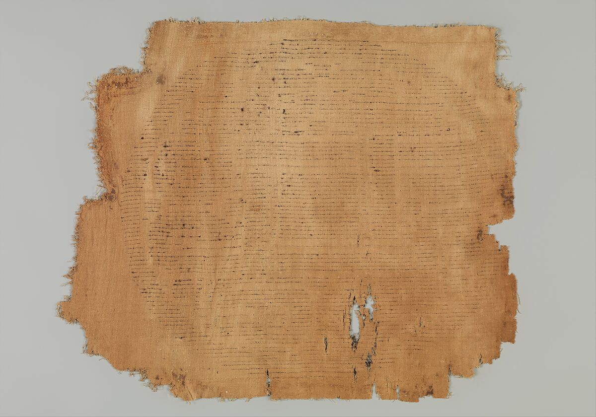 Textile Fragment, Wool, linen; plain weave, tapestry weave, weft loop weave