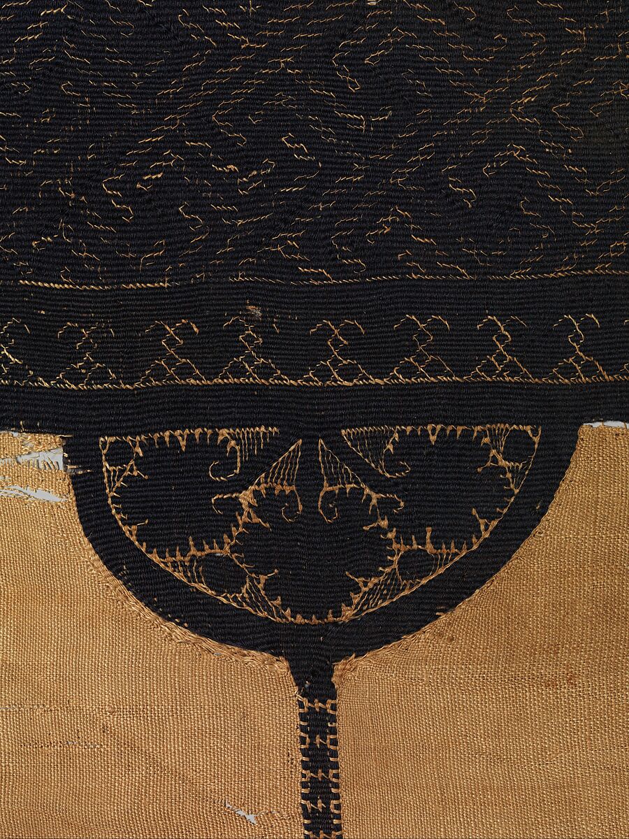 Textile Fragment, Wool, linen; plain weave, tapestry weave