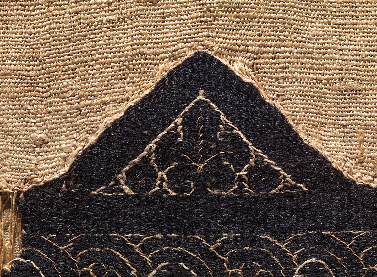 Coptic Textile Fragment, Linen, wool; plain weave, tapestry weave, brocaded