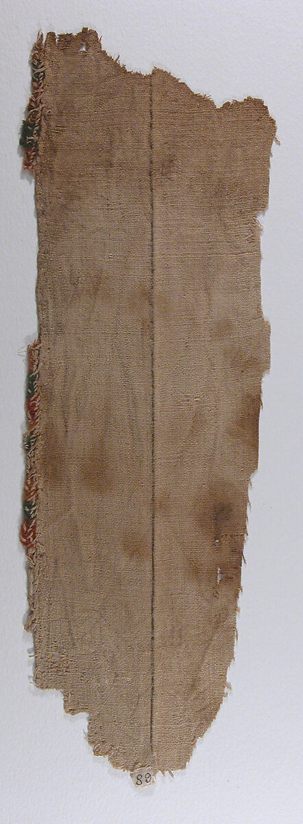 Textile Fragment, Wool, linen; plain weave 